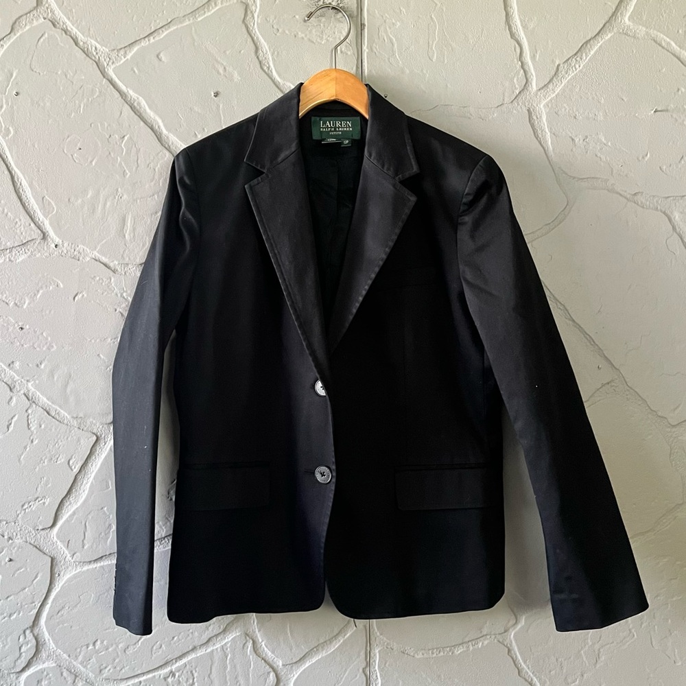 Lauren Ralph Lauren Black Petite Blazer